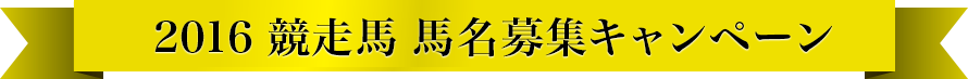 馬名募集！